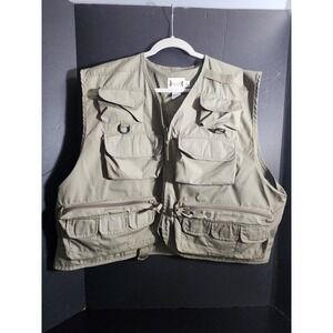 Herter's XL Tan Cotton Blend Multi Pocket Fishing Hunting Utility‎ Vest